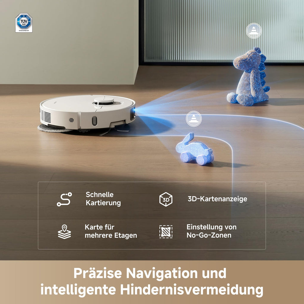Saugroboter mit Wischfunktion L10s Ultra Gen 3 Kit 25.000 Pa, All-in-One-Station mit automatischer Reinigung und 200 ml Reinigungsflüssigkeit