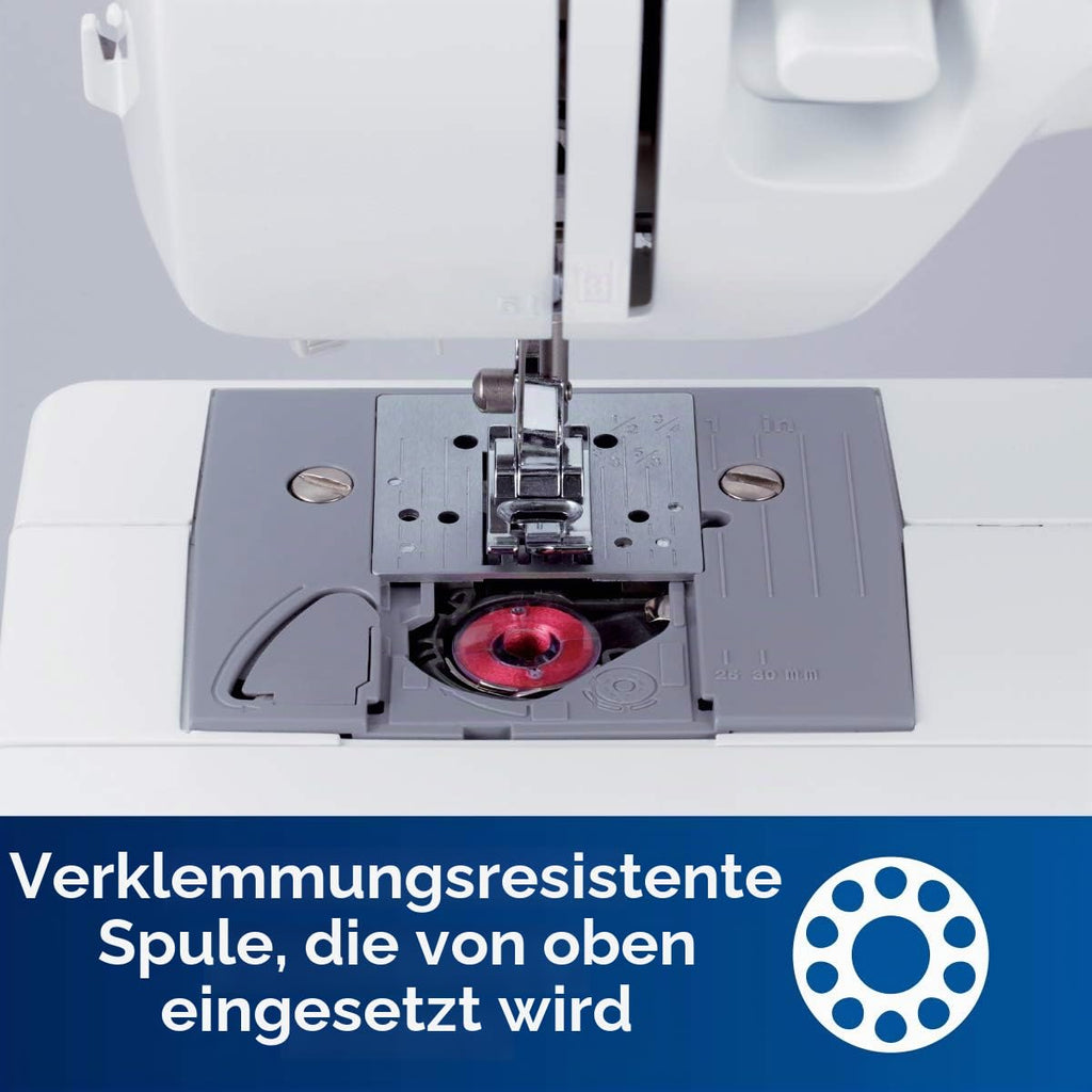 Nähmaschine mit 27 Nähprogrammen, Freiarm und automatischem Einfädler, inkl. Zubehör