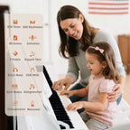 Digitalpiano-Set mit 88 halbgewichteten Tasten, Klavierhocker und 3 Pedalen in Weiß