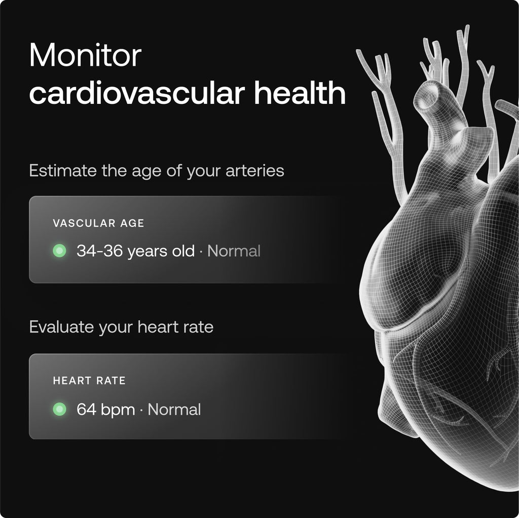 Körperanalysewaage mit segmentaler BIA Body Scan 6-Kanal-EKG WLAN Farbdisplay USB-C Schwarz