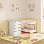 Table à langer bébé avec commode 4 tiroirs en bois d’ingénierie 80x75x109,2 cm avec rangement intégré