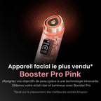 Appareil de soin du visage Age-R Booster Pro 6-en-1 avec massage facial technologie de soin de la peau rechargeable couleur rose