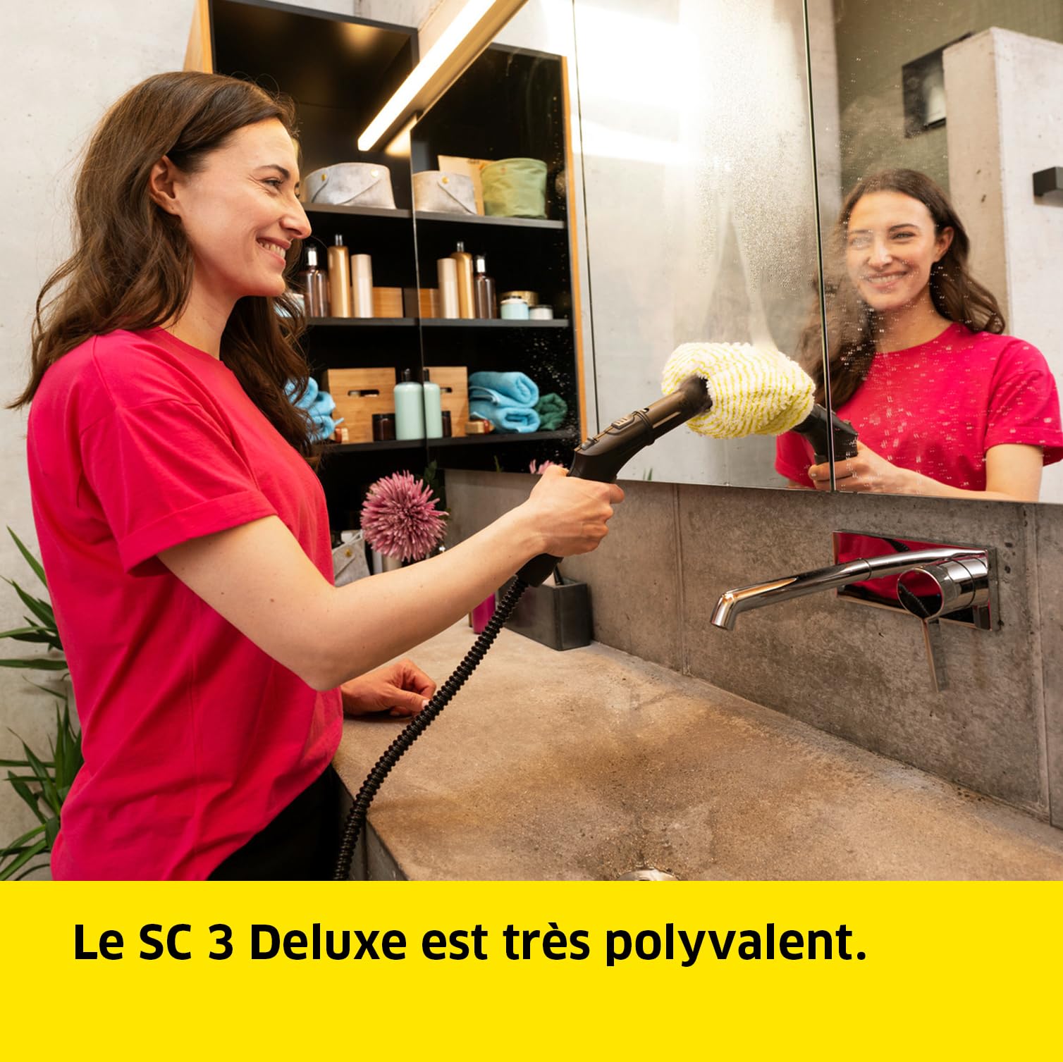Nettoyeur vapeur SC 3 Deluxe 1900W pression vapeur 3,5 bar réservoir 1L avec kit nettoyage sol et buses