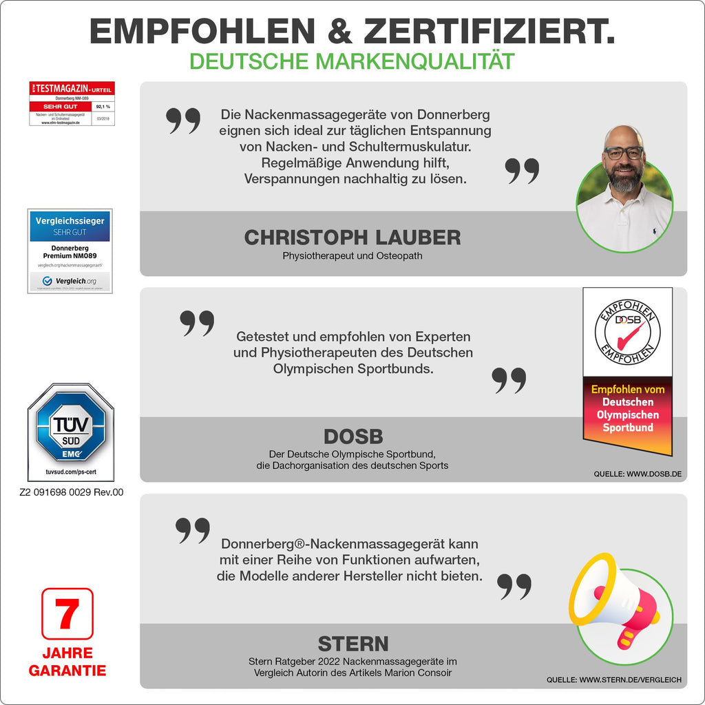 Nackenmassagegerät mit Wärme und Shiatsu, 4D-Massageköpfe, Infrarot, kabelgebunden, inkl. 2 Ersatzbezüge