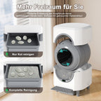 Selbstreinigende Katzentoilette 90 L für mehrere Katzen mit App-Steuerung und Geruchskontrolle