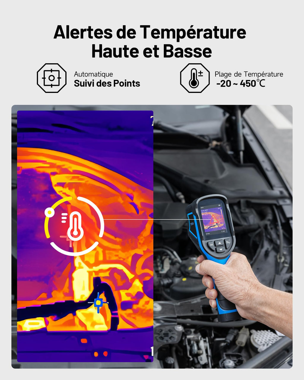 Caméra thermique infrarouge TC004 Mini 240x240 résolution IR avec mesure précise 25Hz batterie Lithium-ion