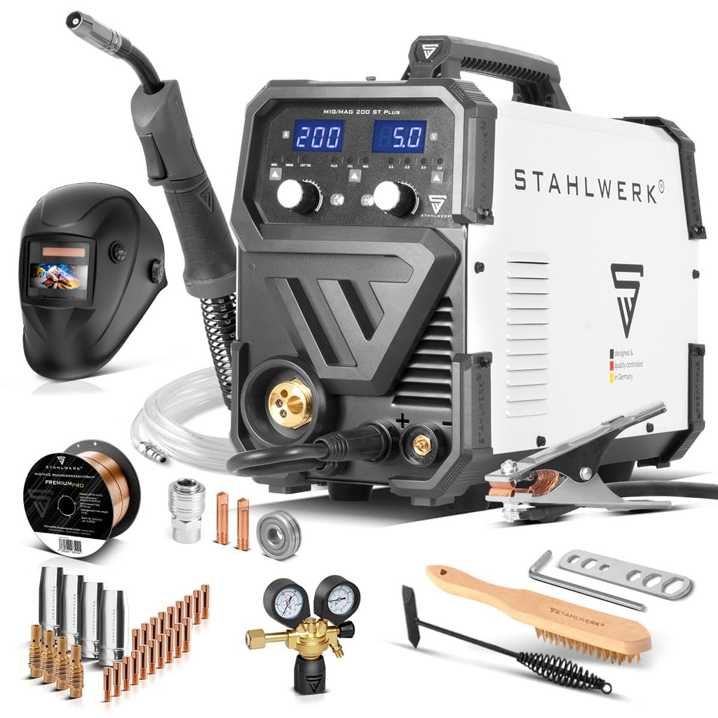 Schutzgasschweißgerät MIG/MAG 200 ST IGBT-Inverter mit 200 A, voll-synergisch für MIG/MAG, FLUX, Lift-TIG und MMA