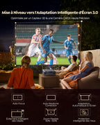 Vidéoprojecteur 4K Smart avec Netflix WiFi 6 Bluetooth HDR10 1500 ANSI FHD 1080P autofocus correction trapèze Home Cinéma