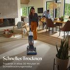 Teppichreiniger mit HydroSteam-Technologie, 1300 W, 3670N, inkl. Schlauchsystem, Tough Stain Tool und 3 Reinigungslösungen