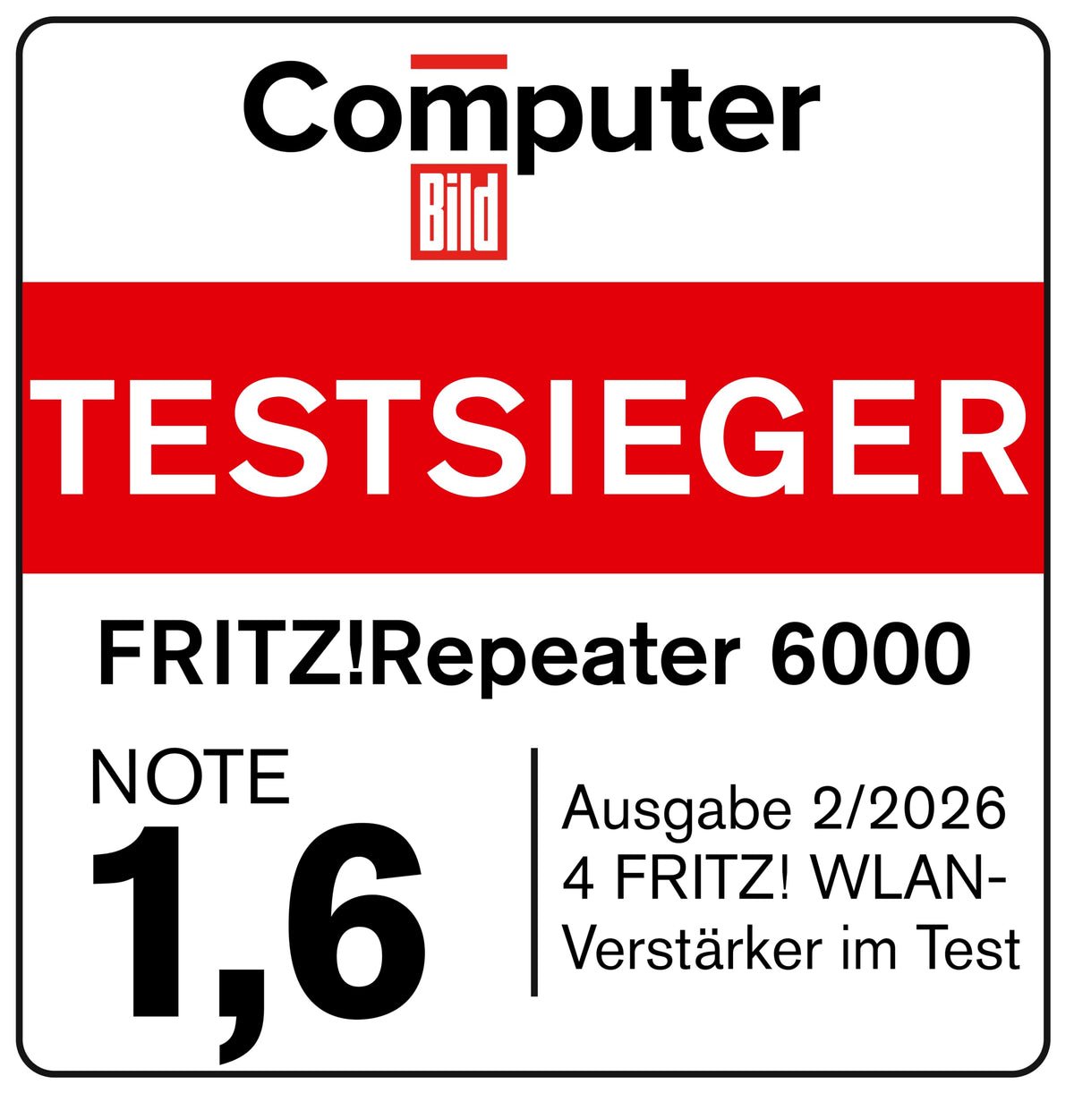 WLAN Repeater Repeater 6000 Mesh Wi-Fi 6 bis 6000 MBit/s Dualband mit Gigabit-LAN und Netzteil