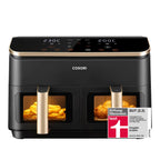 Heißluftfritteuse mit 2 Kammern und 8,5 L, Sichtfenster, 50 Rezepte in der Vesync-App, 1750 W
