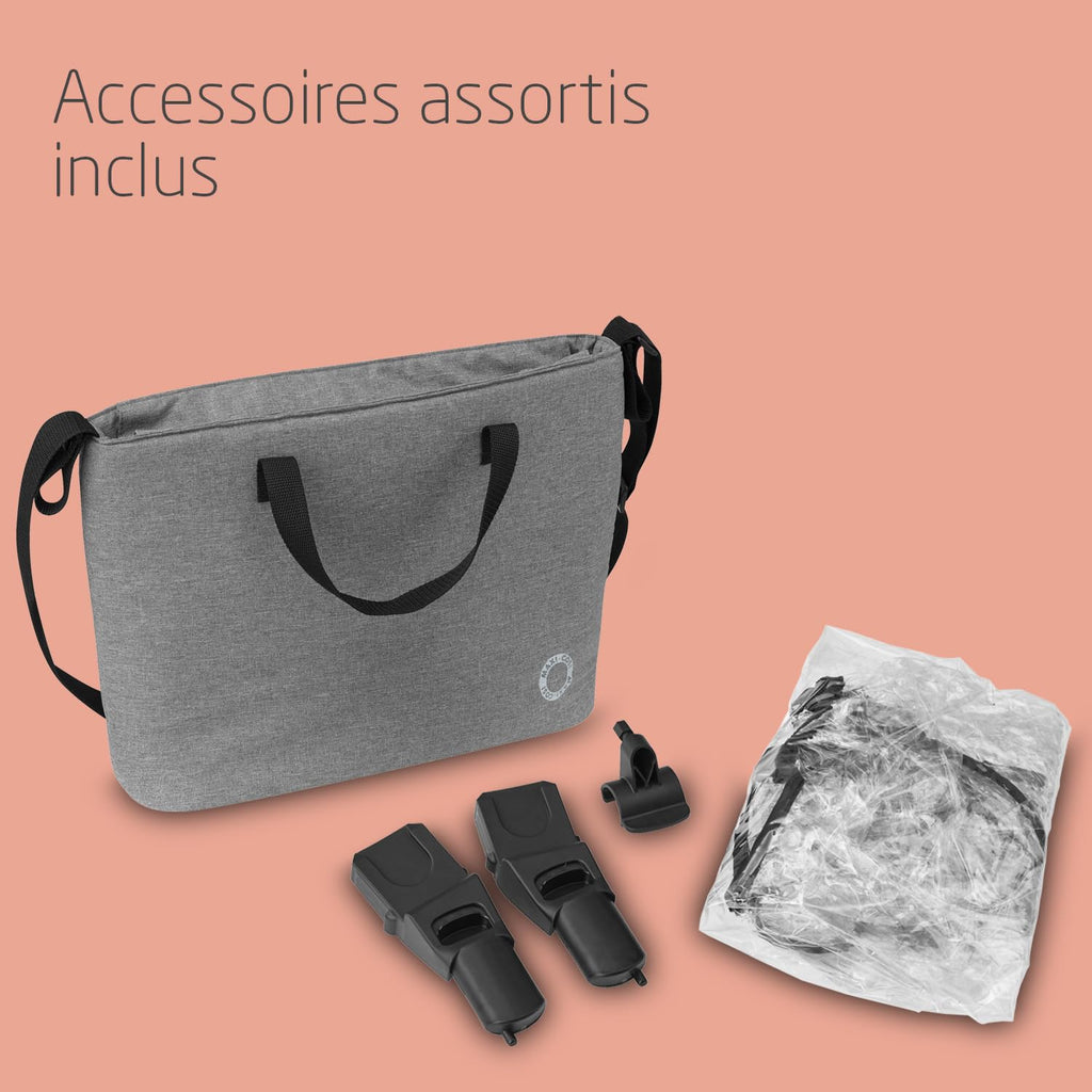 Poussette bébé 3 en 1 Zelia S Trio avec siège auto i-Size pliable inclinable jusqu'à 22 kg sac à langer et accessoires