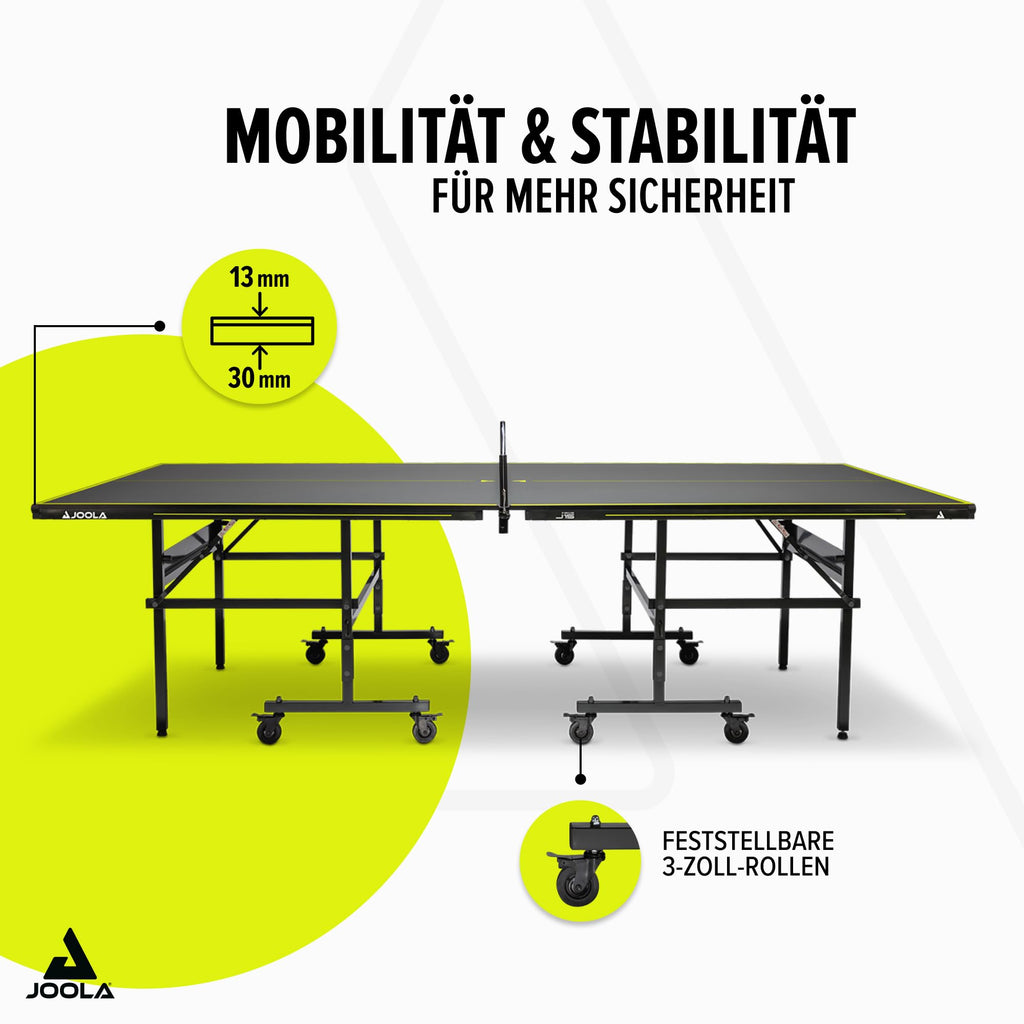 Indoor Tischtennisplatte klappbar Inside J15 274 x 152,5 x 76 cm 15 mm Plattenstärke Metallrahmen Netz