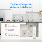 Umkehrosmoseanlage G3P600, 600 GPD, tanklos, mit Smart-Display-Wasserhahn und drei Filtern