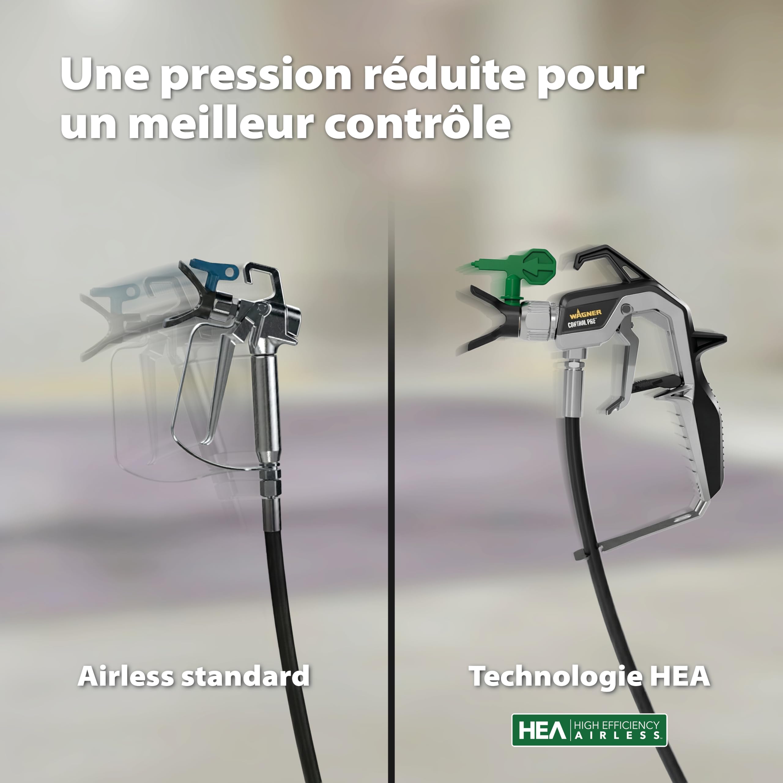 Système de peinture par pulvérisation Airless Control Pro 250 M pour peintures vernis et lasures pression 110 bar avec tuyau 9 m