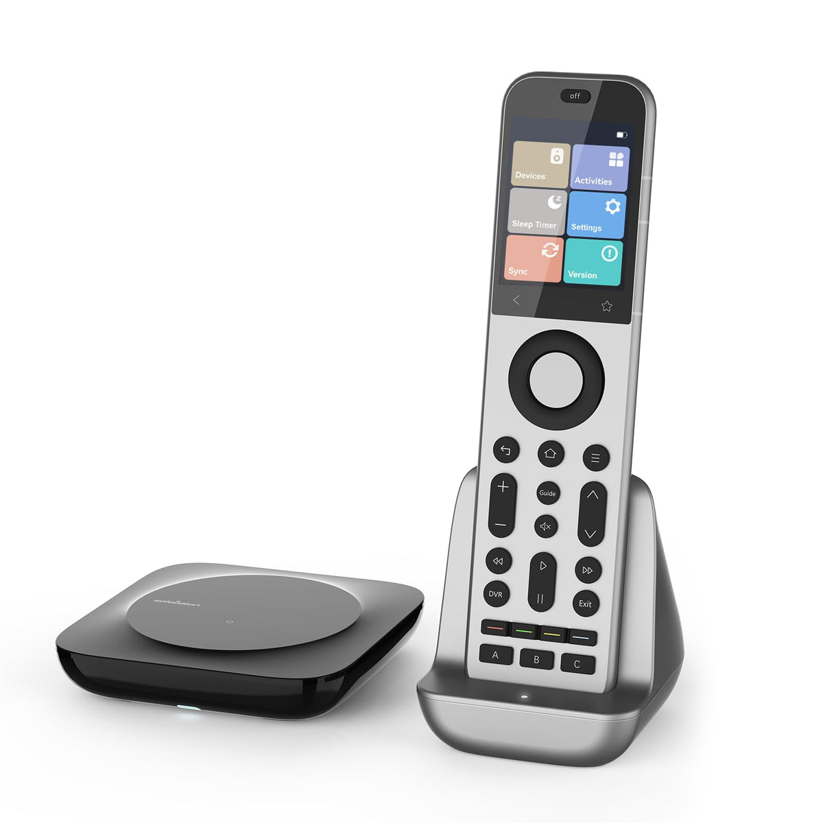 Universalfernbedienung mit Hub und Ladestation, für bis zu 49 IR-, Bluetooth- und WLAN-Geräte, Modell X2