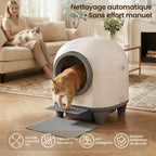 Litière chat autonettoyante automatique Pura Max 90L avec contrôle APP WiFi bac à litière pour plusieurs chats entrée basse