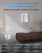 Robot nettoyeur de vitres WINBOT W2 Pro Omni WG851-11 avec station multifonction pulvérisation triple buse et système de protection 12 niveaux