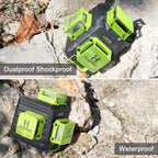 Niveau laser vert autonivelant B03CG Pro 3 x 360° avec batterie rechargeable Li-ion 5200mAh USB-C mode pulsé et étui de transport