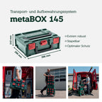 Lackfräse zum Entfernen von Farben und Lacken, 850 W, 4 m Kabel, mit 4 Hartmetallklingen und metaBOX 145