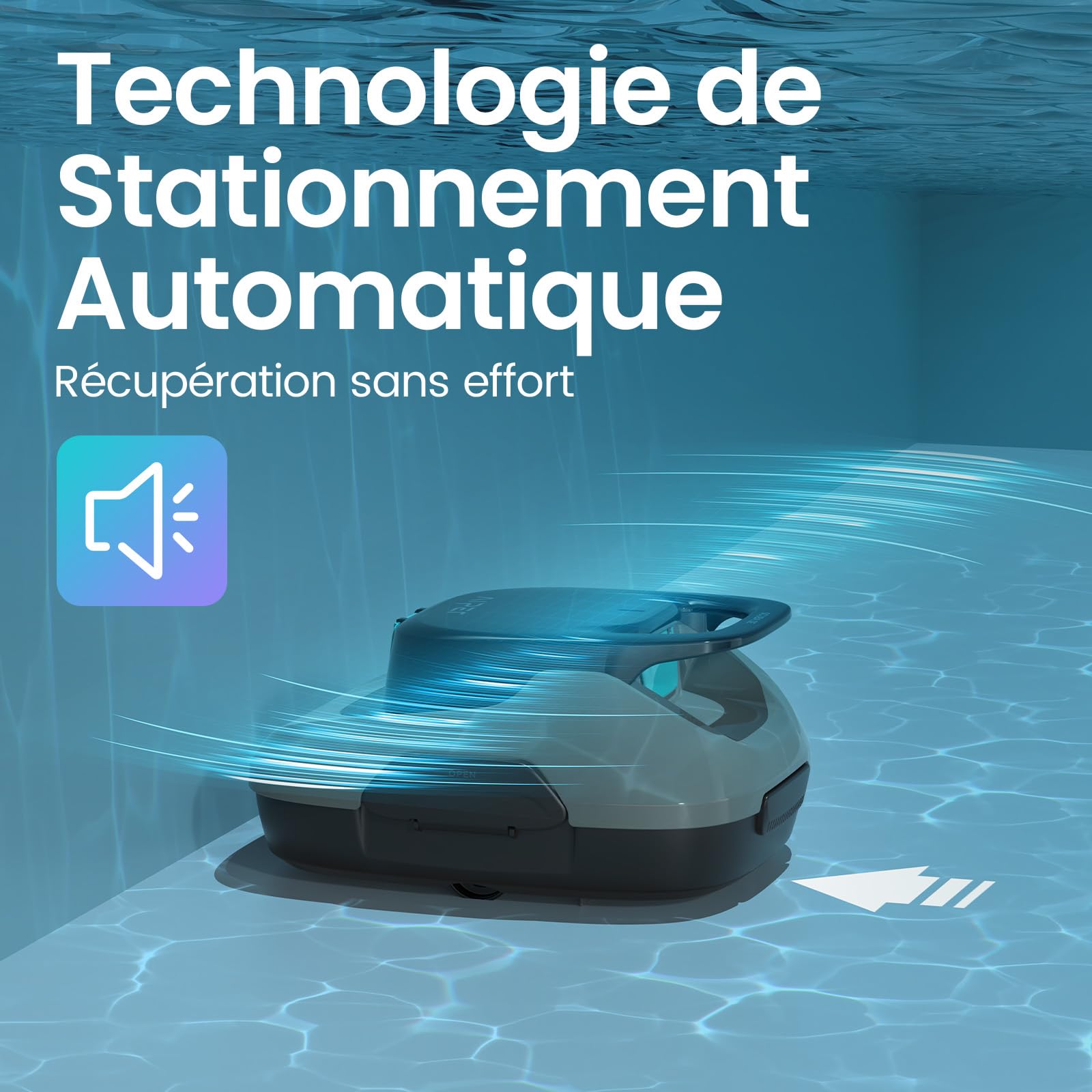 Robot de piscine sans fil Scuba SE pour nettoyage du fond avec autonomie 90 minutes stationnement automatique pour piscine hors sol jusqu'à 80 m²