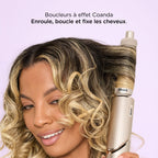 Air styler et sèche-cheveux FlexStyle HD446SLEU 5-en-1 avec boucleurs automatiques brosse plate brosse ovale diffuseur et concentrateur