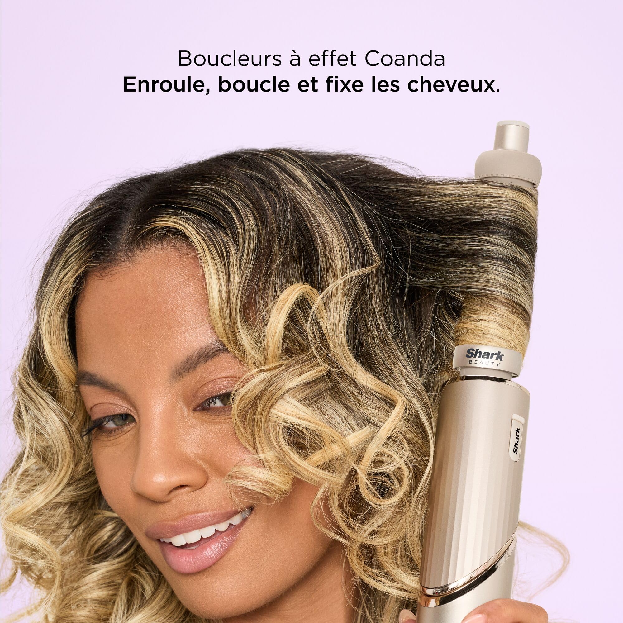 Air styler et sèche-cheveux FlexStyle HD446SLEU 5-en-1 avec boucleurs automatiques brosse plate brosse ovale diffuseur et concentrateur