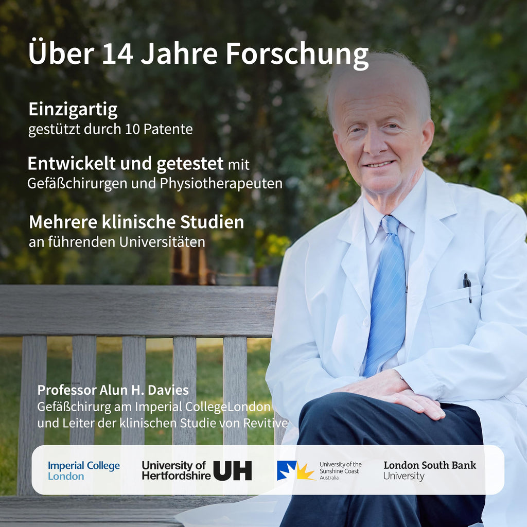 Durchblutungs-Stimulator Medic mit NMES und TENS für Beine Füße Knöchel und Körper kabellos mit Elektroden-Pads