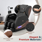 Massagesessel mit 14 Massagerollen und 8 Airbags, Zero-Gravity-Funktion sowie Wärmefunktion für Beine und Taille, Bluetooth-Lautsprecher und
