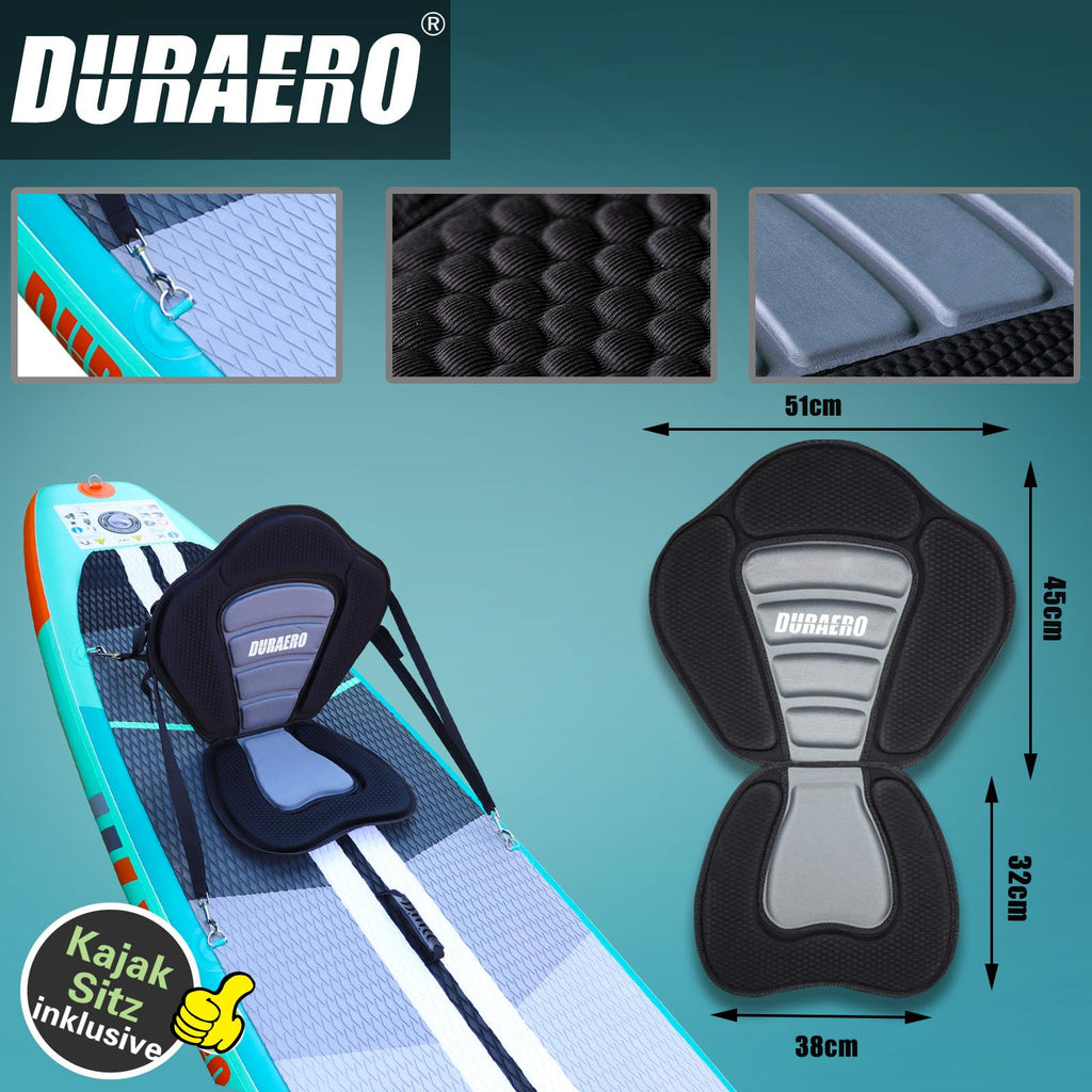 Planche SUP gonflable 330 x 76 x 15 cm avec siège kayak pagaie réglable 3 ailerons support caméra charge 150 kg