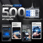 Valise diagnostic auto AD500 OBD2 4 systèmes moteur ABS SRS transmission écran 5 pouces réinitialisation service