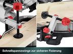 Kapp- und Gehrungssäge KGS 305 M 305 mm Sägeblatt Zugfunktion LED-Schnittlinie beidseitige Neigung bis 47° mit Tischverbreiterungen