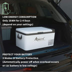 Glacière électrique voiture K18 18L à compression 12V portable avec réfrigérateur et congélateur intégré