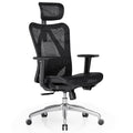 Ergonomischer Bürostuhl M57 mit 3D-Armlehne und Lendenwirbelstütze, Netz-Hochlehne, bis 150 kg, schwarz