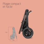 Poussette bébé 3 en 1 Zelia S Trio avec siège auto i-Size pliable inclinable jusqu'à 22 kg sac à langer et accessoires