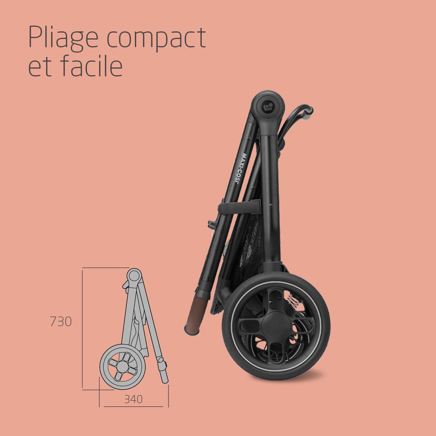 Poussette bébé 3 en 1 Zelia S Trio avec siège auto i-Size pliable inclinable jusqu'à 22 kg sac à langer et accessoires