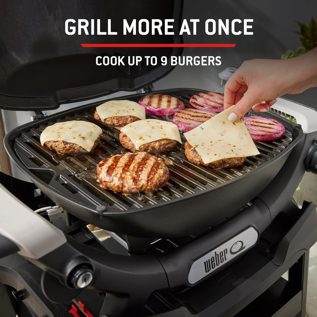 Kompakter Gasgrill Q 1200N mit klappbaren Seitentischen und 2,93 kW Brenner, schwarz