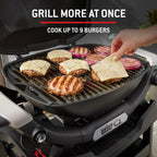 Kompakter Gasgrill Q 1200N mit klappbaren Seitentischen und 2,93 kW Brenner, schwarz