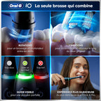 Brosse à dents électrique iO 6 avec 3 brossettes de rechange 5 modes de brossage capteur de pression écran interactif étui