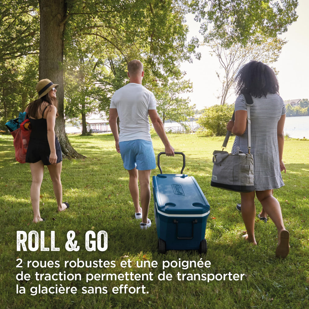 Glacière rigide portable Xtreme Cooler 94 L avec roues isolation en mousse PU
