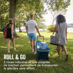 Glacière rigide portable Xtreme Cooler 94 L avec roues isolation en mousse PU