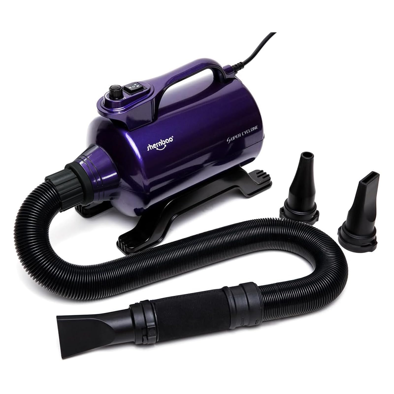 Sèche-cheveux pour chien SHD2600P pulseur haute vitesse 5.0 HP 2600 W avec vitesse réglable et accessoires de séchage