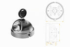 Serrure antivol véhicule utilitaire Saturn Evo Double lot de 2 en acier inoxydable verrouillage manuel avec clés