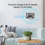 Visiophone connecté WiFi CP5 écran tactile 7 pouces installation 2 fils 1080p audio bidirectionnel vision nocturne
