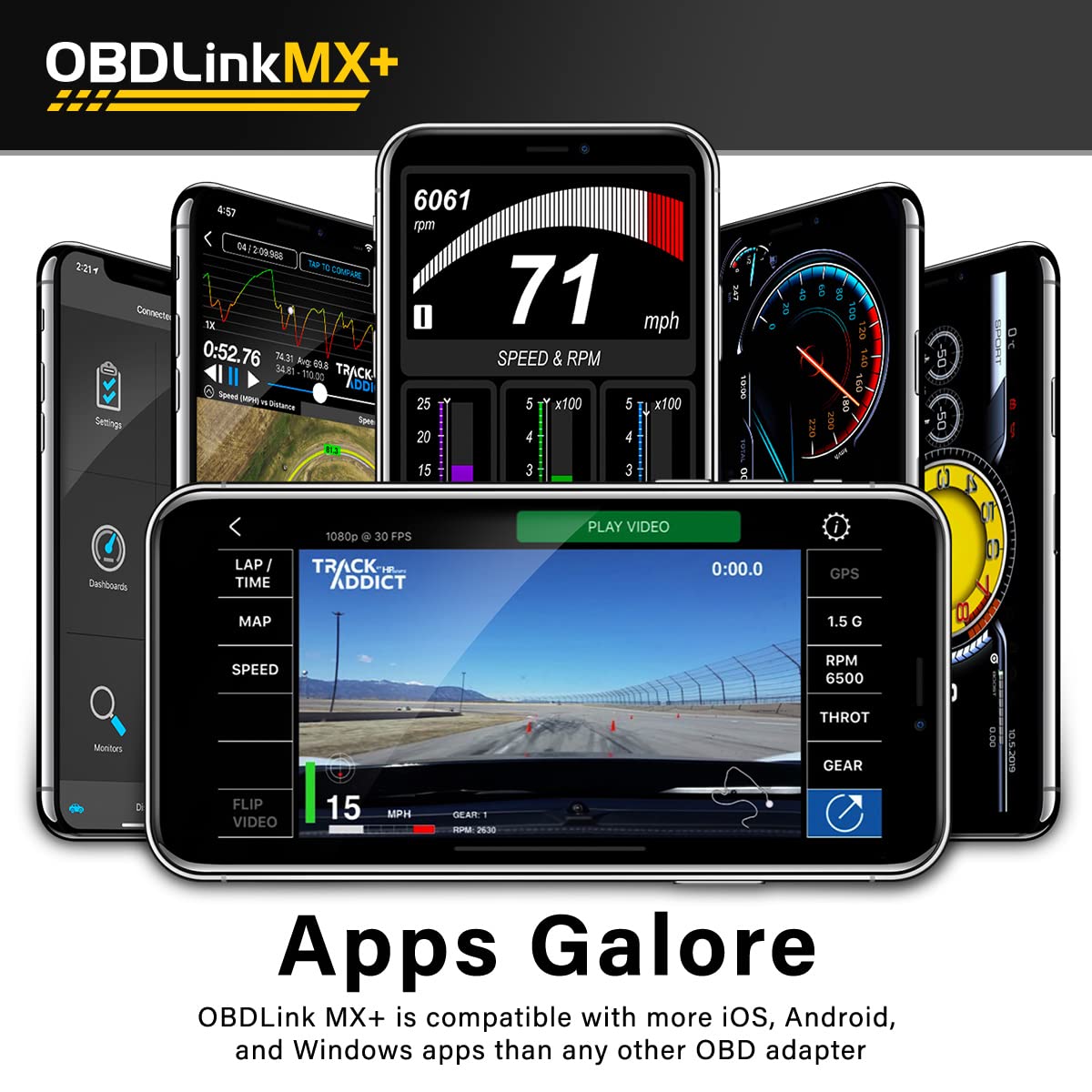 Scanner diagnostic auto OBD2 MX201 compatible iOS Android Windows avec lecture des données en temps réel