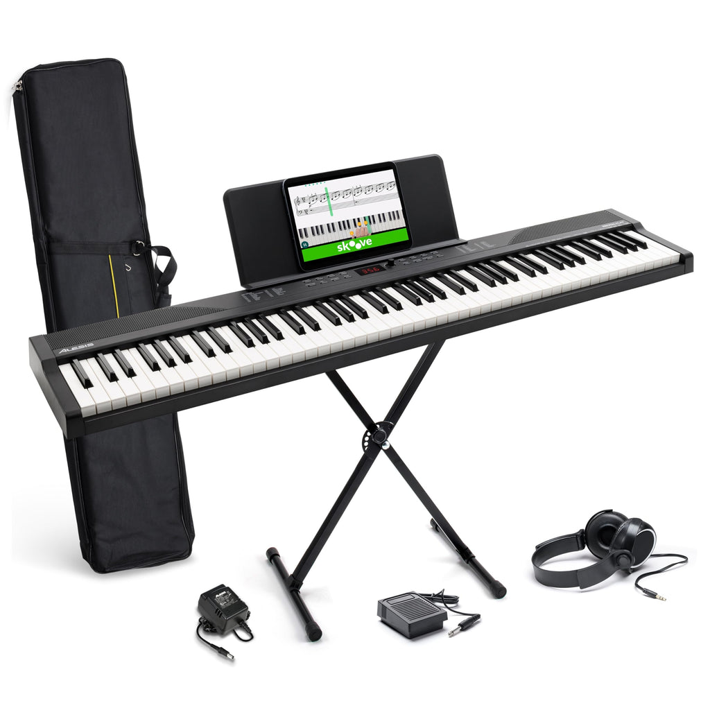 Piano numérique 88 touches avec 480 sons haut-parleurs MIDI USB support sac de transport casque pédale