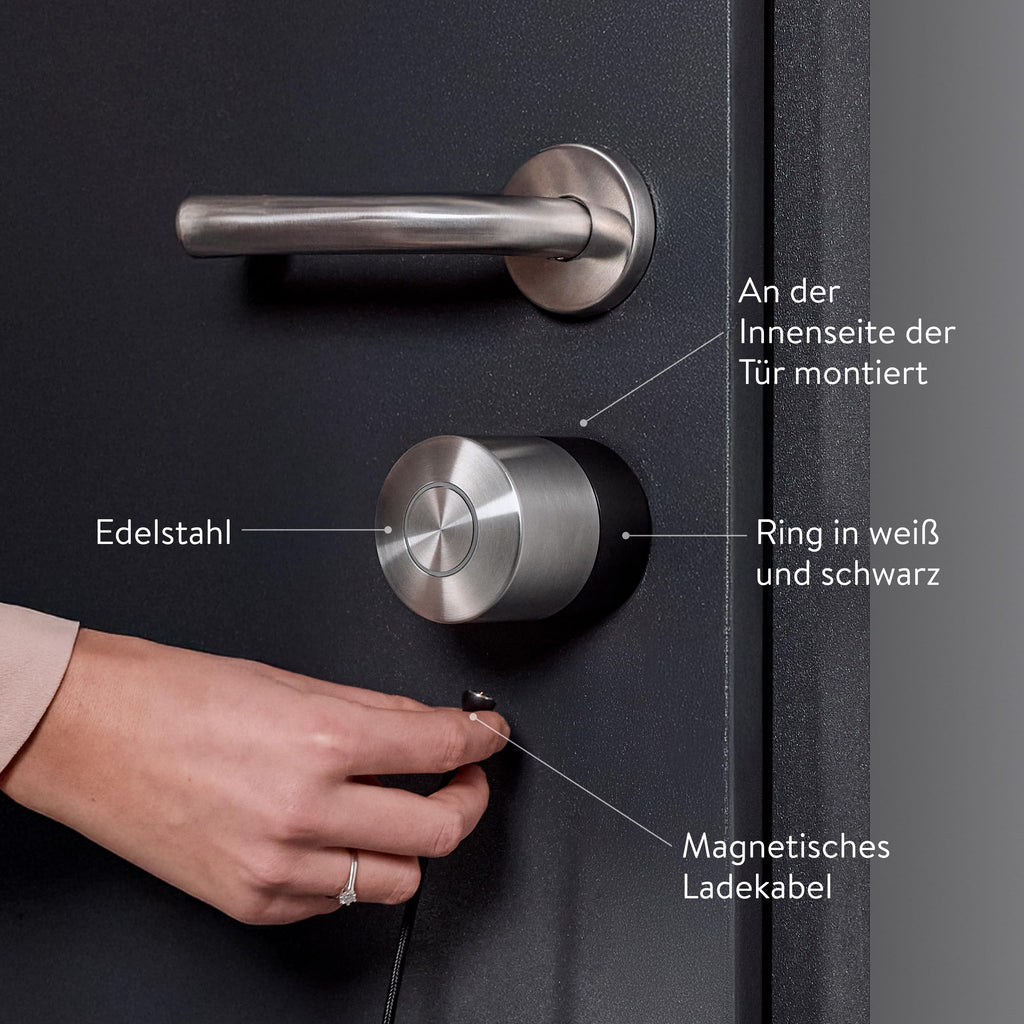 Elektronisches Türschloss Smart Lock Pro mit Bluetooth, WLAN und Matter zum Nachrüsten ohne Zylindertausch