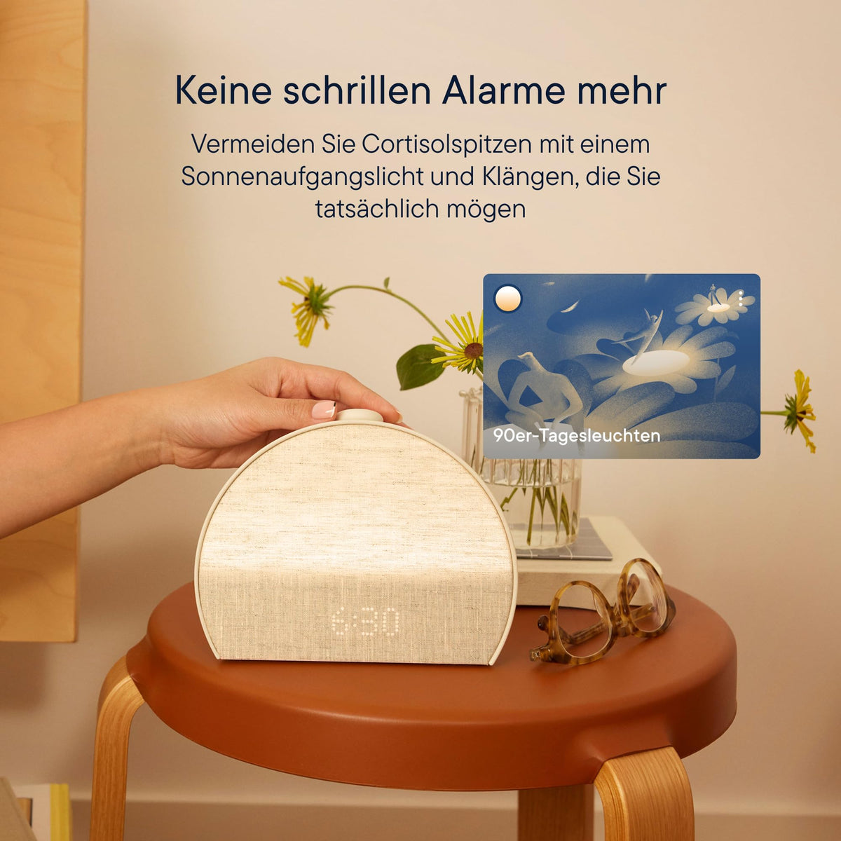 Sonnenaufgangswecker Soundmaschine Restore 3 smartes Licht über 80 Schlafklänge Bluetooth dimmbares Display Sonnenaufgangssimulation Weiß