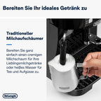 Kaffeevollautomat Magnifica S mit manuellem Milchaufschäumer und 13-stufigem Mahlwerk, schwarz