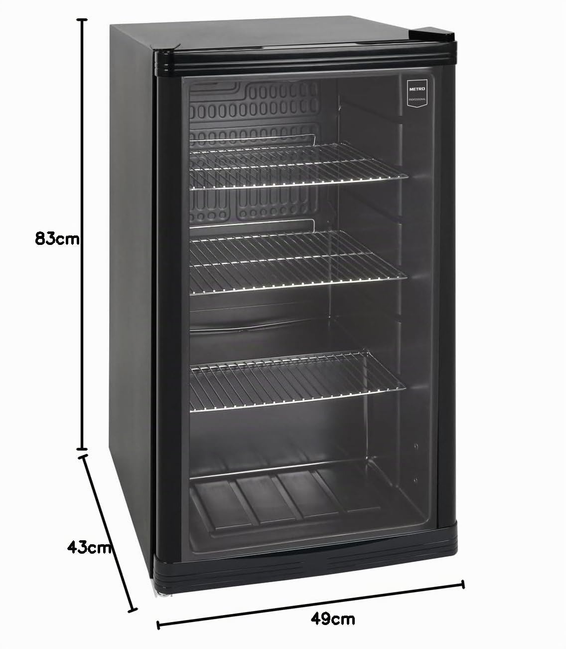 Réfrigérateur à boissons GPC1088 88L porte en verre réversible éclairage LED refroidissement statique